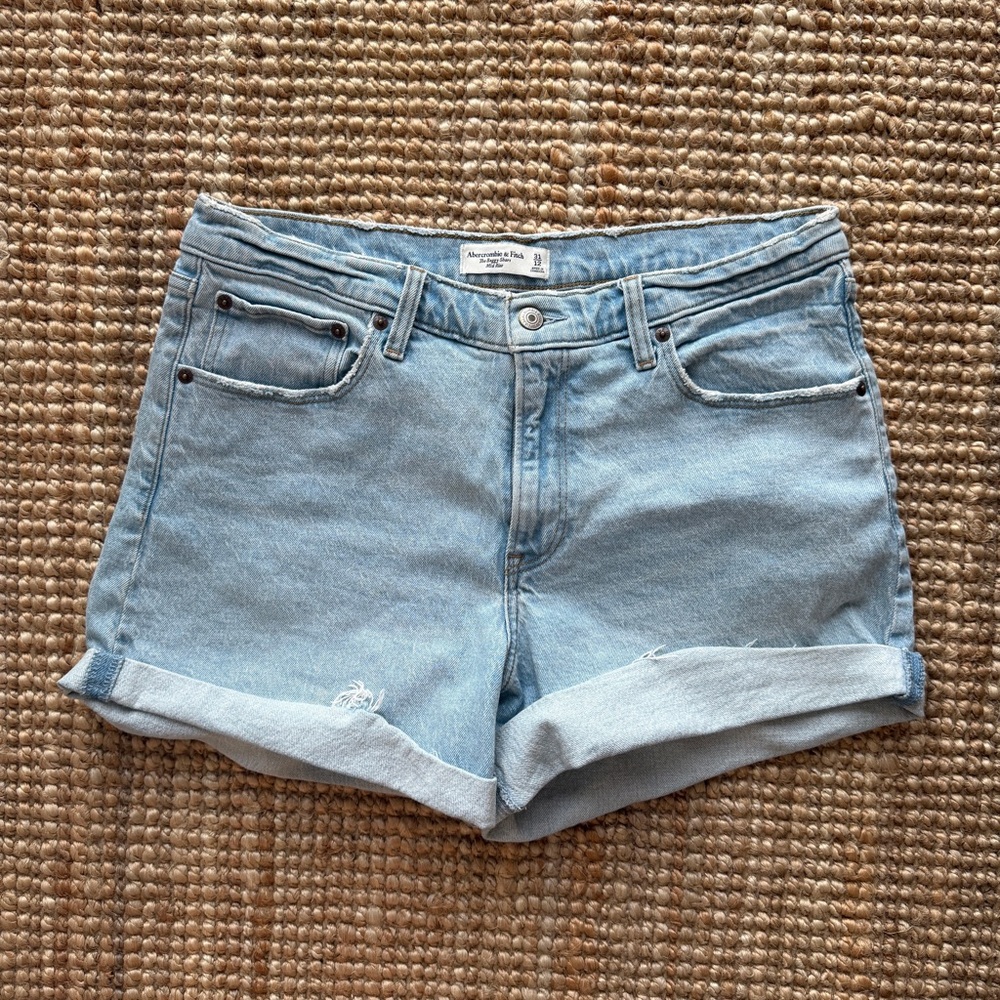 Abercrombie & Fitch Light Blue Denim Jean Shorts